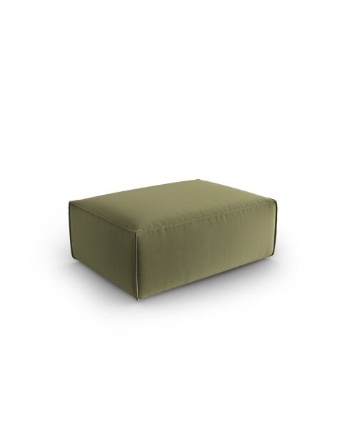 Pouf velours Verbena 1 place Vert Clair - 100x69x40