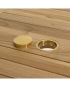 Set mobili da giardino 8/10 persone - 1 tavolo rettangolare allungabile e 6 sedie beige