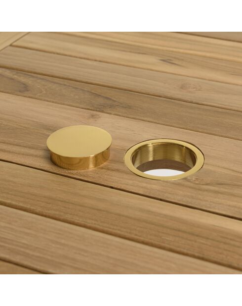 Set mobili da giardino 8/10 persone - 1 tavolo rettangolare allungabile e 6 sedie beige