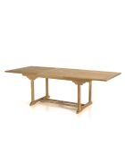 Set mobili da giardino 8/10 persone - 1 tavolo rettangolare allungabile e 6 sedie beige