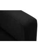 Venus 5-Sitzer-Ecksofa links aus Samt Schwarz - 254x185x90 cm