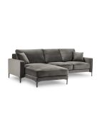 Venus 4-Sitzer-Ecksofa rechts Hellgrau - 248x160x90 cm