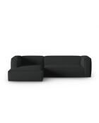 Verbena 4-Sitzer-Ecksofa links Anthrazit - 282x166x73