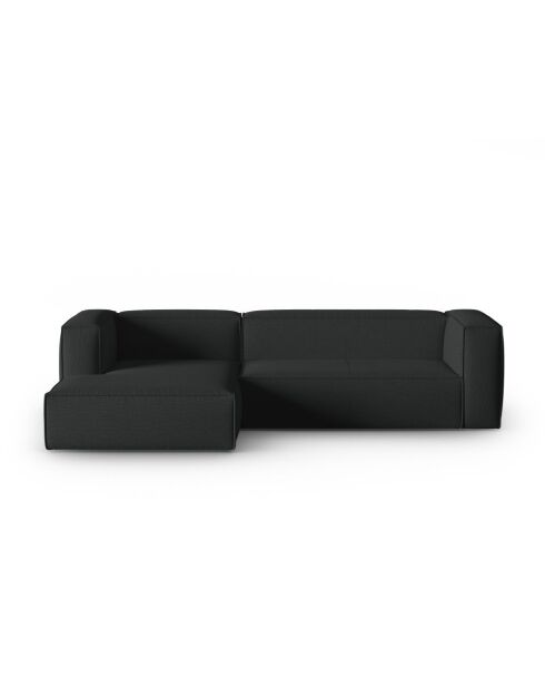 Verbena 4-Sitzer-Ecksofa links Anthrazit - 282x166x73