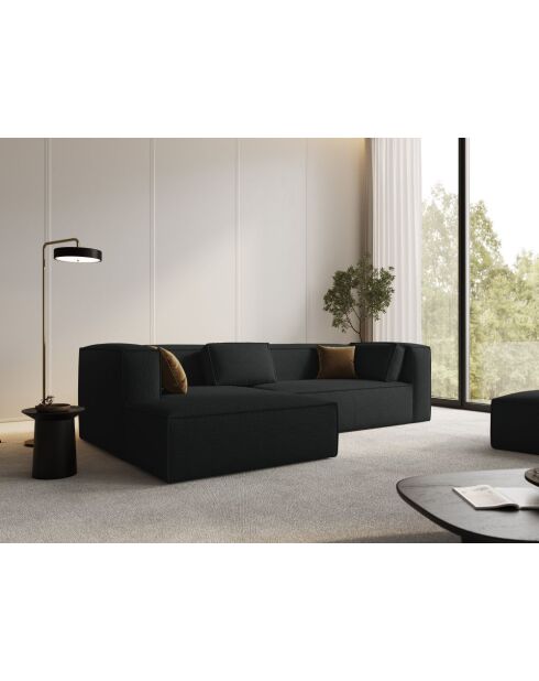 Verbena 4-Sitzer-Ecksofa links Anthrazit - 282x166x73