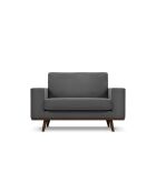 Hebe 1-zits fluwelen fauteuil Donkergrijs - 121x93x83 cm