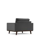 Hebe 1-zits fluwelen fauteuil Donkergrijs - 121x93x83 cm