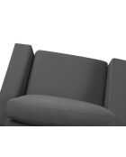 Hebe 1-zits fluwelen fauteuil Donkergrijs - 121x93x83 cm