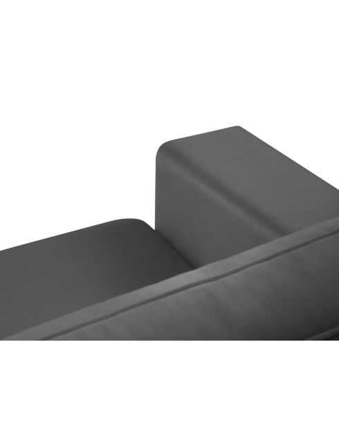 Fauteuil en velours Hebe 1 place Gris Foncé - 121x93x83 cm