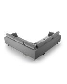 Hebe Velvet Ecksofa, symmetrisch, 5-Sitzer, grau, 273 x 273 x 83 cm