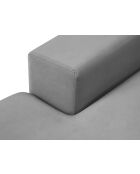 Hebe Velvet Ecksofa, symmetrisch, 5-Sitzer, grau, 273 x 273 x 83 cm