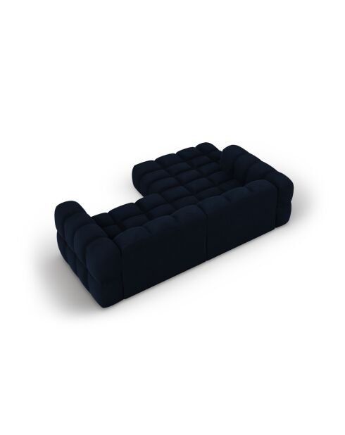 Modulares Ecksofa Aster aus Samt für 3 Personen, rechts, Königsblau — 244x162x70