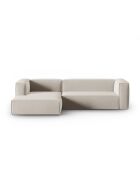 Verbena 4-Sitzer-Ecksofa links aus Samt Ecru - 282x166x73