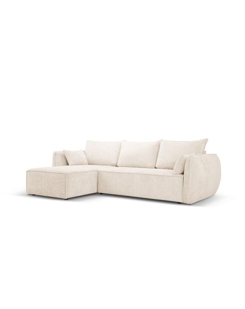 Vanda 4-zits converteerbare linkerhoekbank met opbergbox Lichtbeige - 252x165x87 cm