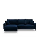 Venus 4-Sitzer-Ecksofa rechts aus Samt Königsblau - 248x160x90 cm