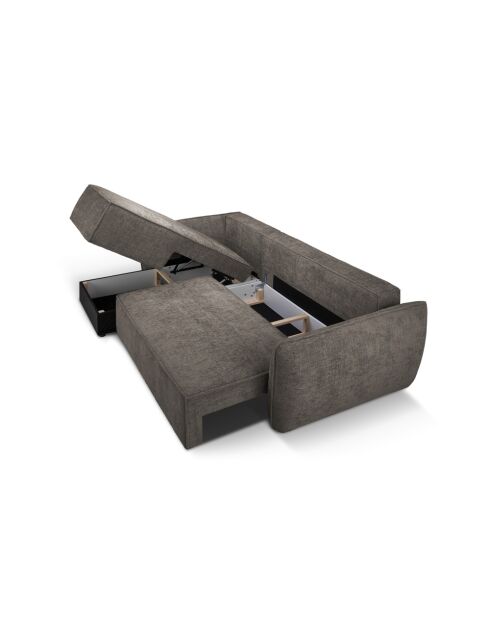 Wandelbares Ecksofa für 4 Personen, links, mit Stauraum, Grau, 252 x 165 x 87 cm