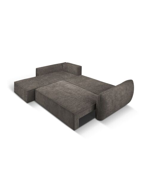 Wandelbares Ecksofa für 4 Personen, links, mit Stauraum, Grau, 252 x 165 x 87 cm