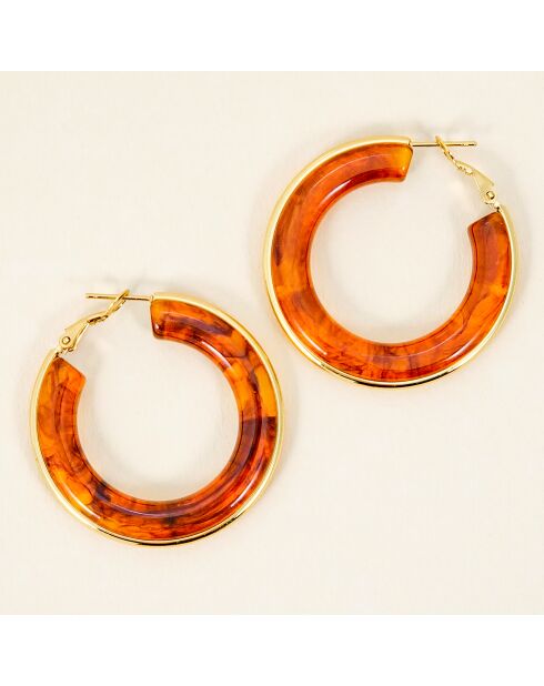 Pendientes marrones SEOLA STEEL
