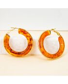 Pendientes marrones SEOLA STEEL