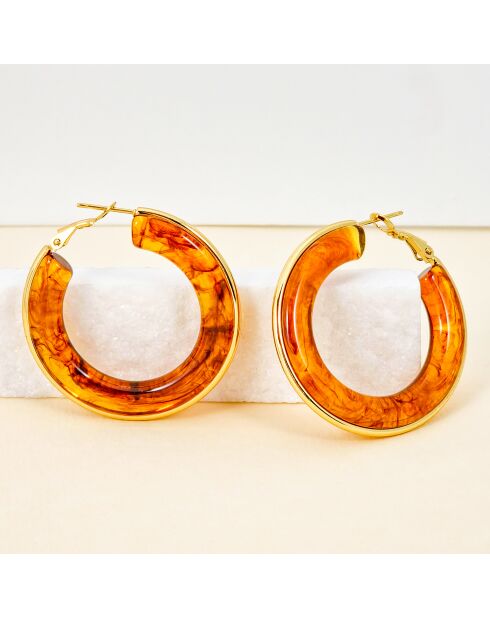 Pendientes marrones SEOLA STEEL