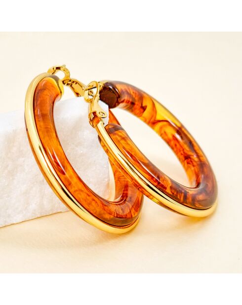 Pendientes marrones SEOLA STEEL