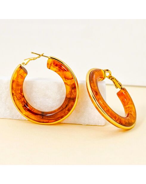 Pendientes marrones SEOLA STEEL