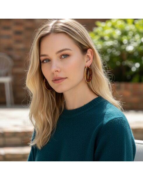 Pendientes marrones SEOLA STEEL