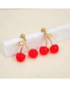 AMARENIS STEEL rote Ohrringe