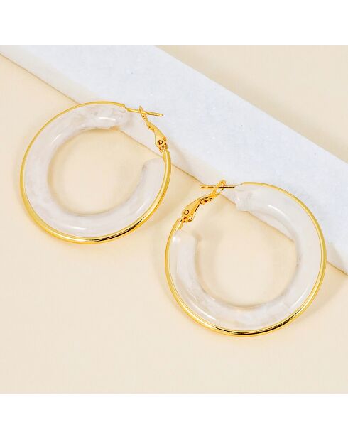 Pendientes blancos SEOLA STEEL