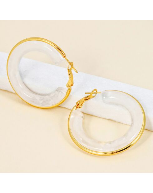 Pendientes blancos SEOLA STEEL