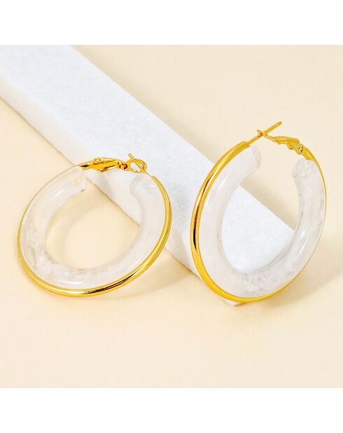 Pendientes blancos SEOLA STEEL