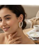 Pendientes blancos SEOLA STEEL