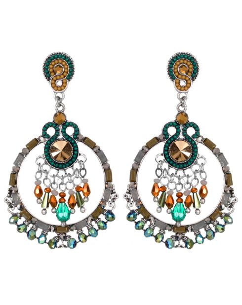 OLIVEAS khakigrüne Ohrringe