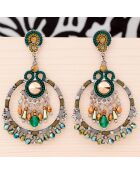 OLIVEAS khakigrüne Ohrringe