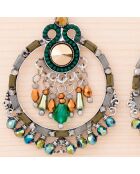 OLIVEAS khakigrüne Ohrringe