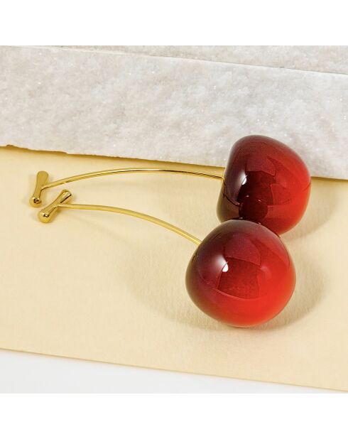 AMARENA burgunderrote Ohrringe