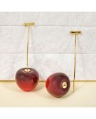 AMARENA burgunderrote Ohrringe