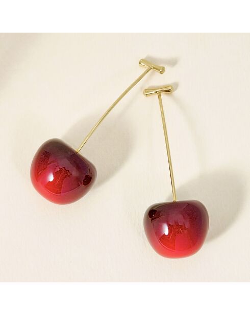 AMARENA burgunderrote Ohrringe