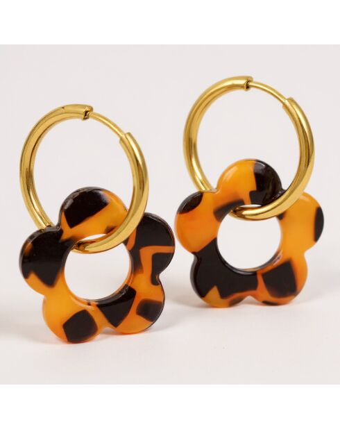 Pendientes FLOWER DRUNK marrones