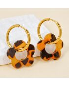 Orecchini FLOWER DRUNK marroni