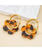 Orecchini FLOWER DRUNK marroni