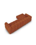 Divano angolare sinistro Aster 4 posti Terracotta modulare in velluto - 300x162x70