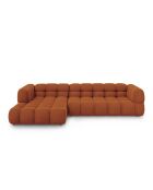 Modulares Ecksofa aus Samt für 4 Personen, Terrakotta, für 4 Personen, 300 x 162 x 70