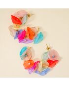 Ohrringe MULTICOLOR FLOWERS BOUQUET STEEL