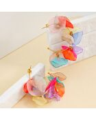 Ohrringe MULTICOLOR FLOWERS BOUQUET STEEL