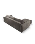 Vanda 4-zits converteerbare hoekbank rechts met opbergbox Grijs - 252x165x87 cm