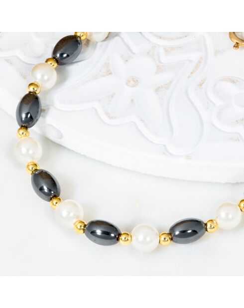 Bracelet HEMAPEARL noir / blanc