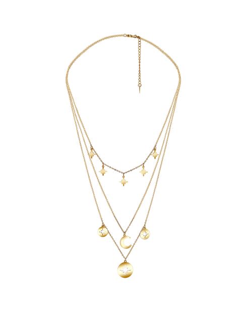 Collier ASTRO Y LUNA STEEL doré