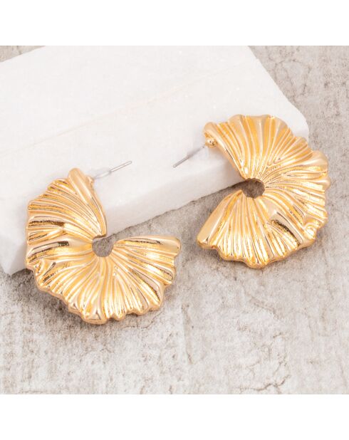 Boucles d'oreilles PALMOSA dorées