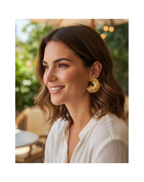 Boucles d'oreilles PALMOSA dorées